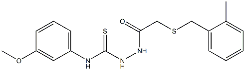 1-(3-methoxyphenyl)-3-[[2-[(2-methylphenyl)methylsulfanyl]acetyl]amino]thiourea Struktur