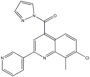 (7-chloro-8-methyl-2-pyridin-3-ylquinolin-4-yl)-pyrazol-1-ylmethanone Struktur