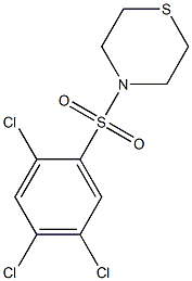 4-(2,4,5-trichlorophenyl)sulfonylthiomorpholine Struktur