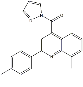 [2-(3,4-dimethylphenyl)-8-methylquinolin-4-yl]-pyrazol-1-ylmethanone Struktur