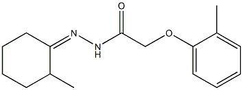 N-[(Z)-(2-methylcyclohexylidene)amino]-2-(2-methylphenoxy)acetamide Struktur