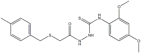 1-(2,4-dimethoxyphenyl)-3-[[2-[(4-methylphenyl)methylsulfanyl]acetyl]amino]thiourea Struktur