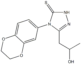 4-(2,3-dihydro-1,4-benzodioxin-6-yl)-3-(2-hydroxypropyl)-1H-1,2,4-triazole-5-thione Struktur