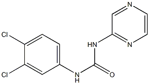 1-(3,4-dichlorophenyl)-3-pyrazin-2-ylurea Struktur