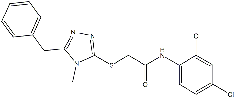 2-[(5-benzyl-4-methyl-1,2,4-triazol-3-yl)sulfanyl]-N-(2,4-dichlorophenyl)acetamide Struktur