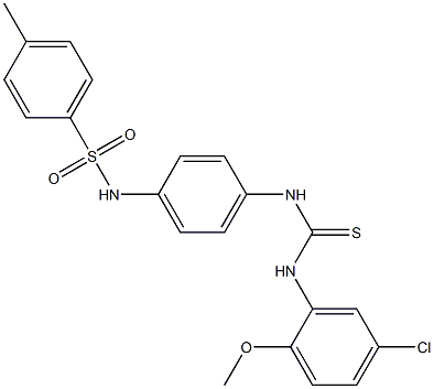 1-(5-chloro-2-methoxyphenyl)-3-[4-[(4-methylphenyl)sulfonylamino]phenyl]thiourea Struktur