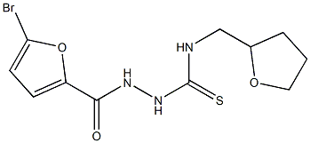 1-[(5-bromofuran-2-carbonyl)amino]-3-(oxolan-2-ylmethyl)thiourea Struktur