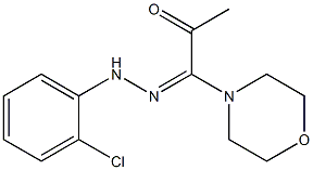 (1E)-1-[(2-chlorophenyl)hydrazinylidene]-1-morpholin-4-ylpropan-2-one Struktur