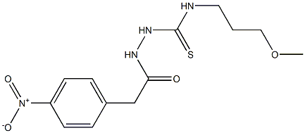 1-(3-methoxypropyl)-3-[[2-(4-nitrophenyl)acetyl]amino]thiourea Struktur