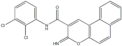 N-(2,3-dichlorophenyl)-3-iminobenzo[f]chromene-2-carboxamide Struktur