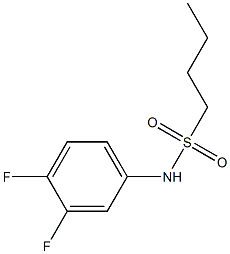 N-(3,4-difluorophenyl)butane-1-sulfonamide Struktur