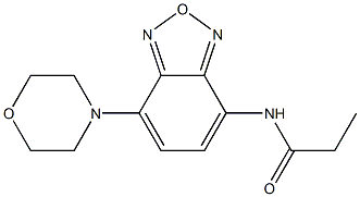 N-(4-morpholin-4-yl-2,1,3-benzoxadiazol-7-yl)propanamide Struktur