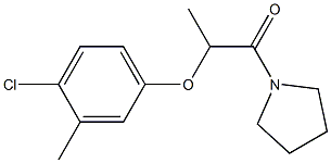 2-(4-chloro-3-methylphenoxy)-1-pyrrolidin-1-ylpropan-1-one Struktur