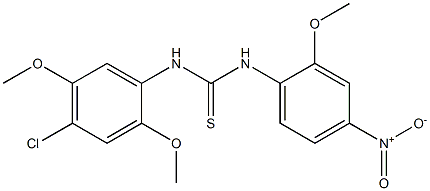 1-(4-chloro-2,5-dimethoxyphenyl)-3-(2-methoxy-4-nitrophenyl)thiourea Struktur