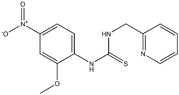 1-(2-methoxy-4-nitrophenyl)-3-(pyridin-2-ylmethyl)thiourea Struktur