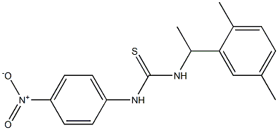 1-[1-(2,5-dimethylphenyl)ethyl]-3-(4-nitrophenyl)thiourea Struktur