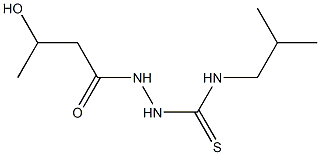 1-(3-hydroxybutanoylamino)-3-(2-methylpropyl)thiourea Struktur