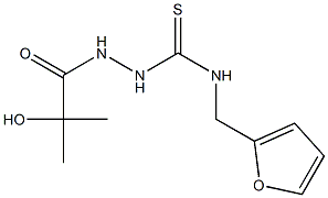 1-(furan-2-ylmethyl)-3-[(2-hydroxy-2-methylpropanoyl)amino]thiourea Struktur