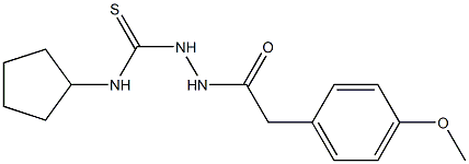 1-cyclopentyl-3-[[2-(4-methoxyphenyl)acetyl]amino]thiourea Struktur