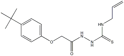 1-[[2-(4-tert-butylphenoxy)acetyl]amino]-3-prop-2-enylthiourea Struktur