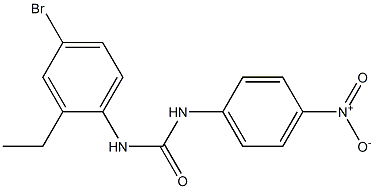 1-(4-bromo-2-ethylphenyl)-3-(4-nitrophenyl)urea Struktur