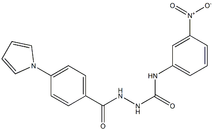 1-(3-nitrophenyl)-3-[(4-pyrrol-1-ylbenzoyl)amino]urea Struktur