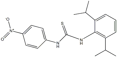 1-[2,6-di(propan-2-yl)phenyl]-3-(4-nitrophenyl)thiourea Struktur