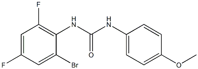 1-(2-bromo-4,6-difluorophenyl)-3-(4-methoxyphenyl)urea Struktur