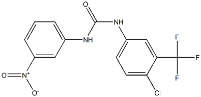 1-[4-chloro-3-(trifluoromethyl)phenyl]-3-(3-nitrophenyl)urea Struktur