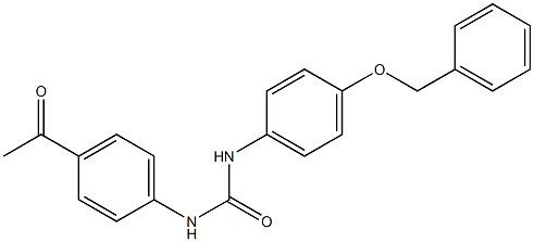 1-(4-acetylphenyl)-3-(4-phenylmethoxyphenyl)urea Struktur