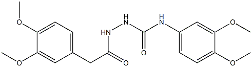 1-(3,4-dimethoxyphenyl)-3-[[2-(3,4-dimethoxyphenyl)acetyl]amino]urea Struktur