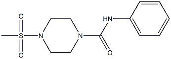 4-methylsulfonyl-N-phenylpiperazine-1-carboxamide Struktur