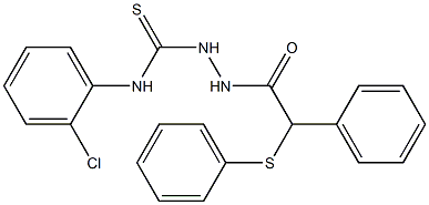 1-(2-chlorophenyl)-3-[(2-phenyl-2-phenylsulfanylacetyl)amino]thiourea Struktur