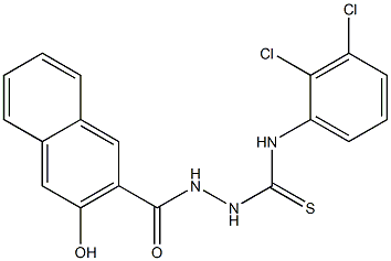 1-(2,3-dichlorophenyl)-3-[(3-hydroxynaphthalene-2-carbonyl)amino]thiourea Struktur