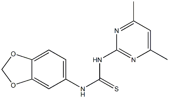 1-(1,3-benzodioxol-5-yl)-3-(4,6-dimethylpyrimidin-2-yl)thiourea Struktur