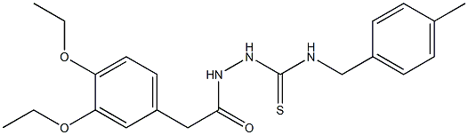 1-[[2-(3,4-diethoxyphenyl)acetyl]amino]-3-[(4-methylphenyl)methyl]thiourea Struktur