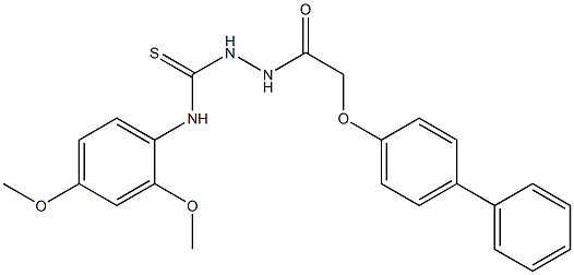 1-(2,4-dimethoxyphenyl)-3-[[2-(4-phenylphenoxy)acetyl]amino]thiourea Struktur