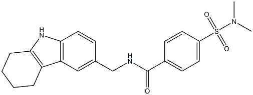 4-(dimethylsulfamoyl)-N-(6,7,8,9-tetrahydro-5H-carbazol-3-ylmethyl)benzamide Struktur