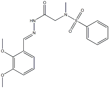 2-[benzenesulfonyl(methyl)amino]-N-[(E)-(2,3-dimethoxyphenyl)methylideneamino]acetamide Struktur