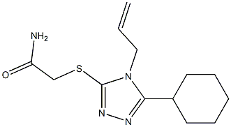 2-[(5-cyclohexyl-4-prop-2-enyl-1,2,4-triazol-3-yl)sulfanyl]acetamide Struktur