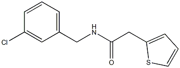 N-[(3-chlorophenyl)methyl]-2-thiophen-2-ylacetamide Struktur