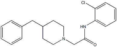 2-(4-benzylpiperidin-1-yl)-N-(2-chlorophenyl)acetamide Struktur