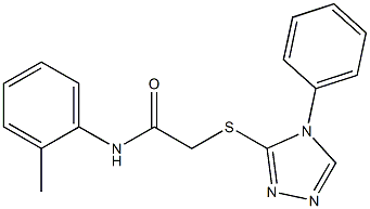 N-(2-methylphenyl)-2-[(4-phenyl-1,2,4-triazol-3-yl)sulfanyl]acetamide Struktur