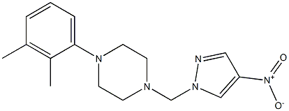 1-(2,3-dimethylphenyl)-4-[(4-nitropyrazol-1-yl)methyl]piperazine Struktur