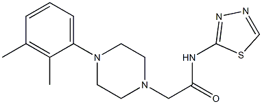 2-[4-(2,3-dimethylphenyl)piperazin-1-yl]-N-(1,3,4-thiadiazol-2-yl)acetamide Struktur