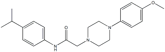 2-[4-(4-methoxyphenyl)piperazin-1-yl]-N-(4-propan-2-ylphenyl)acetamide Struktur