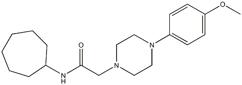 N-cycloheptyl-2-[4-(4-methoxyphenyl)piperazin-1-yl]acetamide Struktur