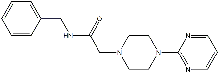 N-benzyl-2-(4-pyrimidin-2-ylpiperazin-1-yl)acetamide Struktur