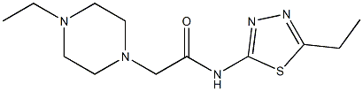 2-(4-ethylpiperazin-1-yl)-N-(5-ethyl-1,3,4-thiadiazol-2-yl)acetamide Struktur