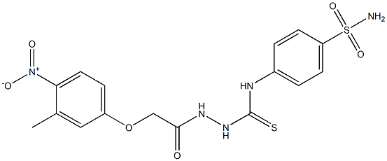 1-[[2-(3-methyl-4-nitrophenoxy)acetyl]amino]-3-(4-sulfamoylphenyl)thiourea Structure